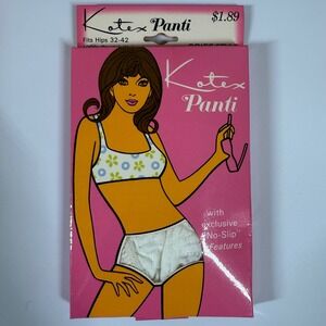 Vintage Kotex Panti‎ in Box Original Sanitary Menstrual Brief Ivory Lingerie